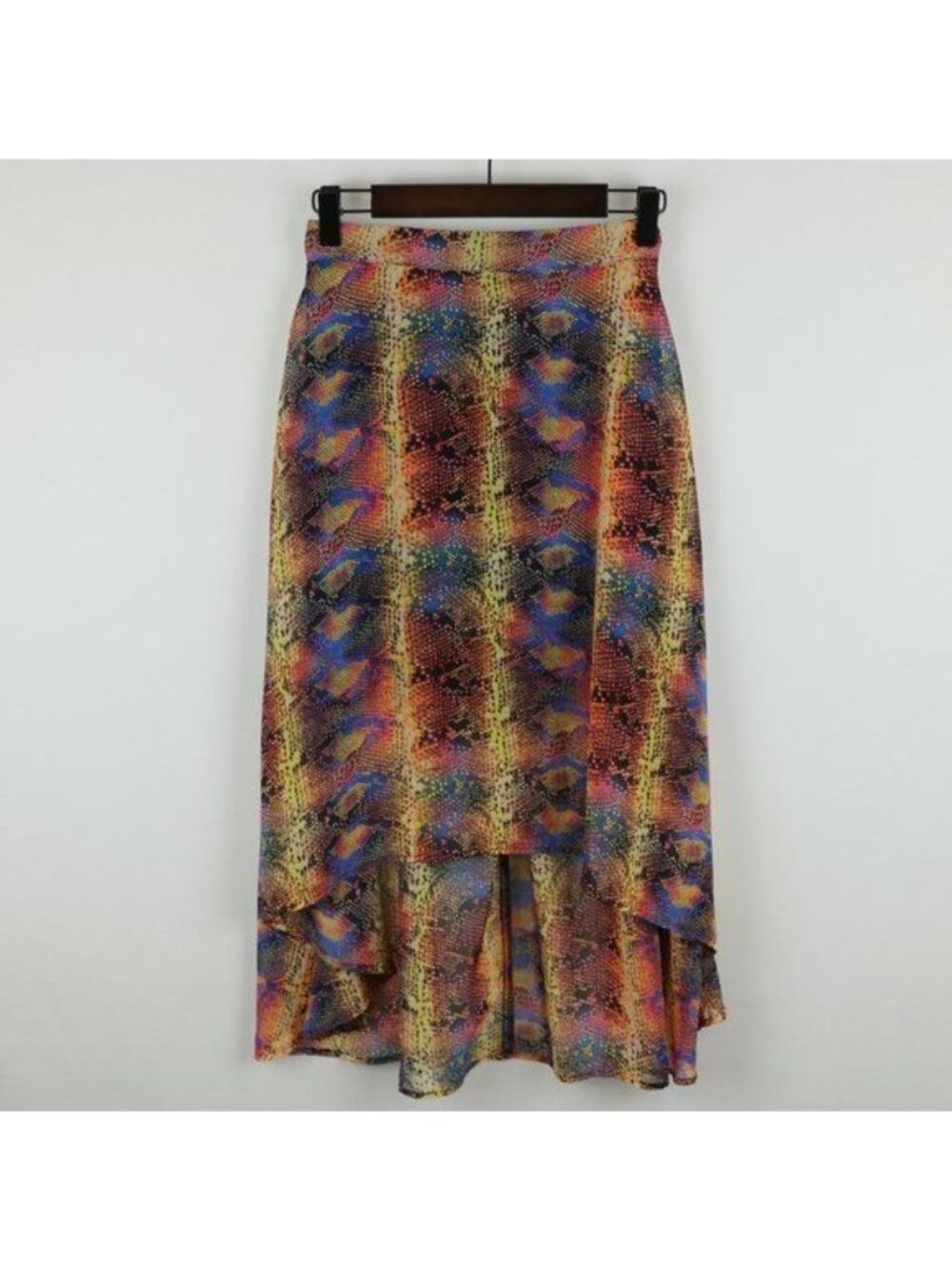 Disney D-Signed Girls Large Multicolor Snake Print High Low Pull On Casual Skirt